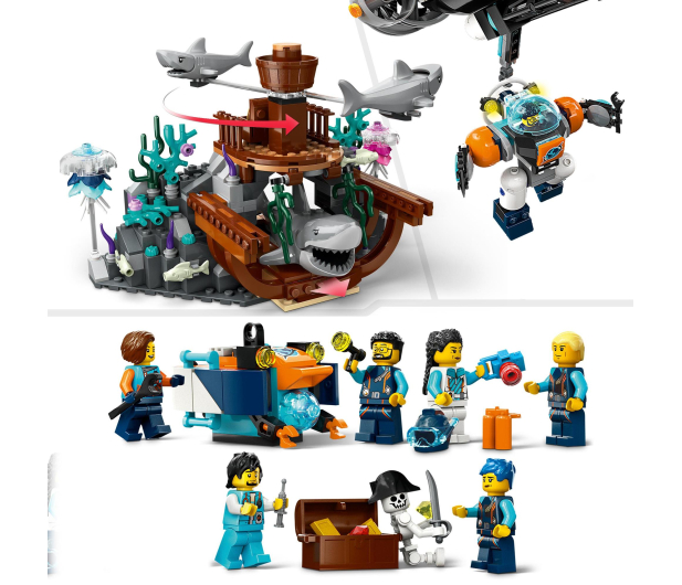LEGO City 60379 Łódź podwodna badacza dna morskiego - 1144456 - zdjęcie 4